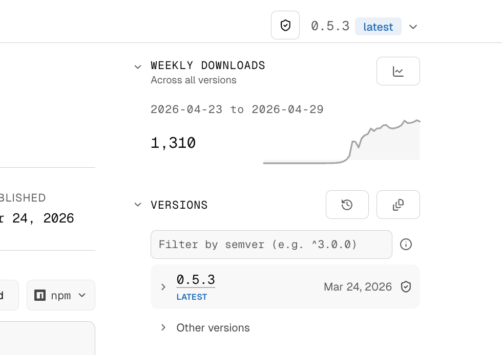 onlocal weekly download - npmx.dev 